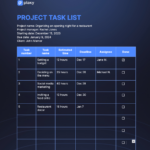 How To Create A Project Task List (+ Free Template) For Project Management Task List Sample Template