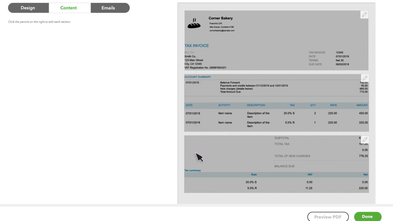 How To Customise Your Invoice In Quickbooks Online throughout QuickBooks Sample Invoice Template