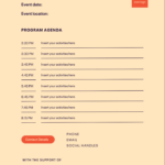 How To Make An Event Program Quickly (Free Template) For Event Sample Template