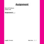 How To Organize Your College Binder With Regard To Assignment Cover Page Sample Template