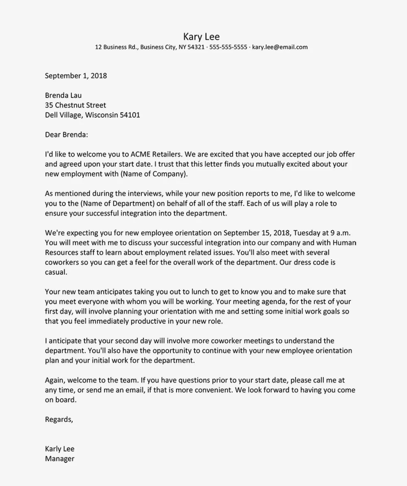 How To Write A Helpful New Hire Welcome Letter [+ 2 Welcome Email regarding New Employee Welcome Letter Sample Template