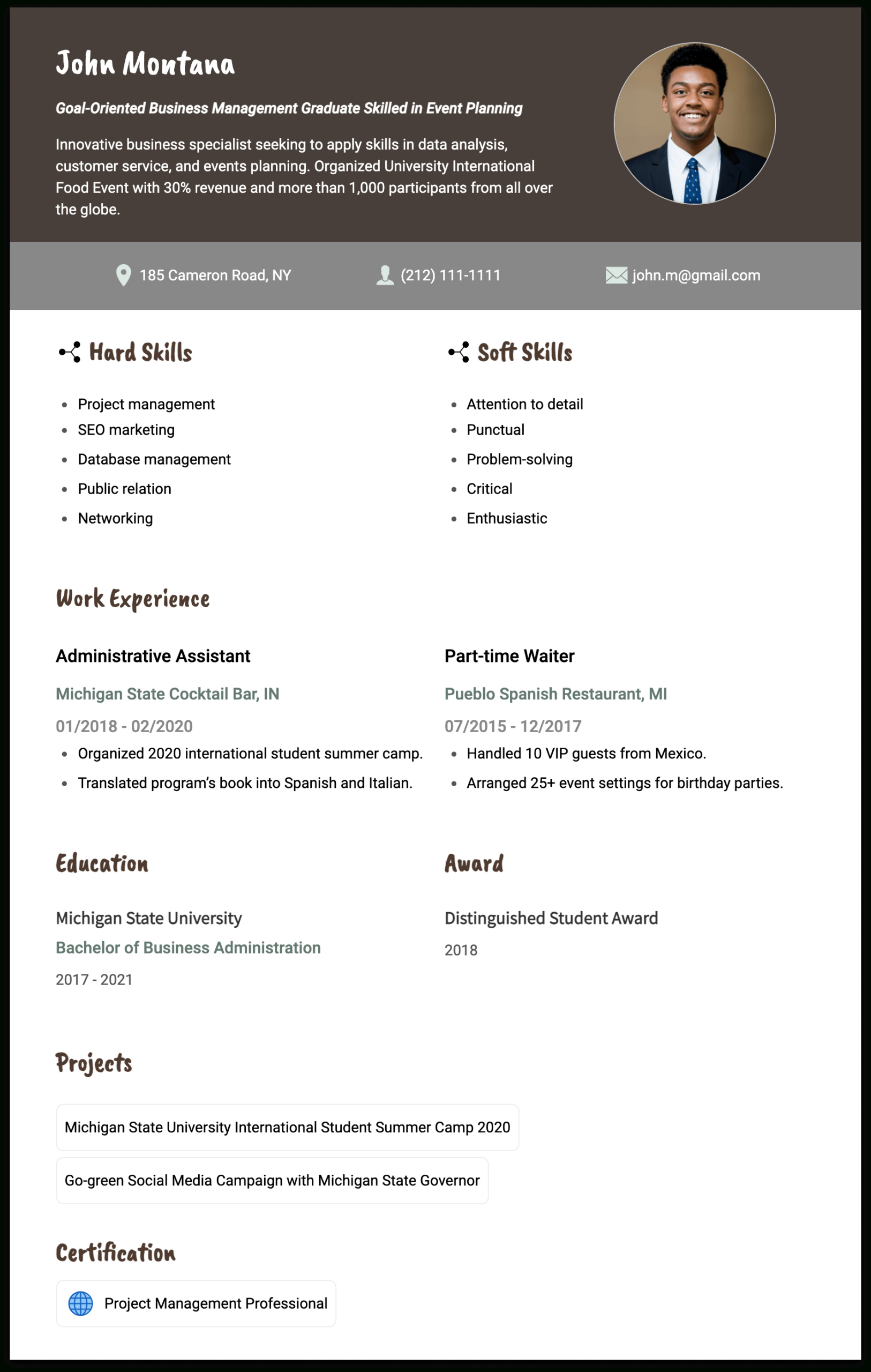 how to write a killer entry level resume example tips for for entry level resume template sample scaled How To Write A Killer Entry-Level Resume [Example + Tips For for Entry-Level Resume Template Sample