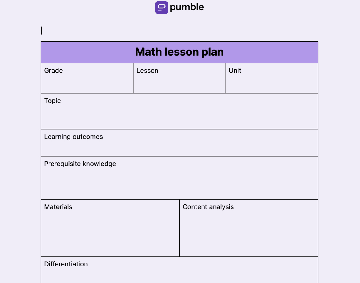 How To Write A Lesson Plan Template With Examples for Lesson Plan Templates Sample