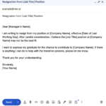 How To Write A Resignation Email: Do'S And Don'Ts (15 Best Examples) Inside Resignation Email Template Sample