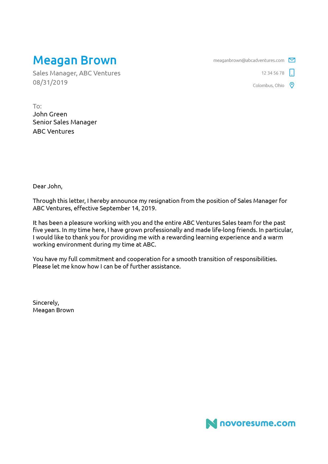 How To Write A Resignation Letter [5+ Templates] pertaining to Resignation Email Template Sample