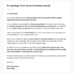 How To Write An Apology Letter To Customers: The Essential Guide With Regard To Business Apology Letter Sample Template