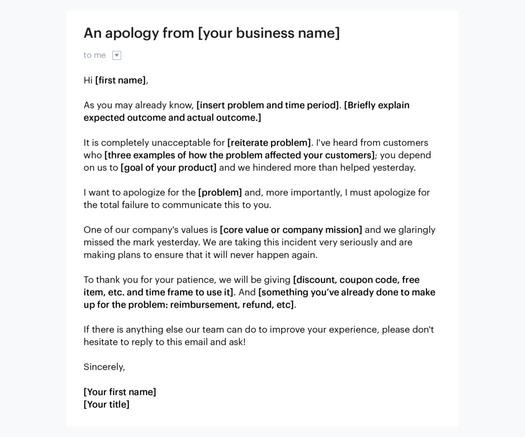 How To Write An Apology Letter To Customers: The Essential Guide with regard to Business Apology Letter Sample Template