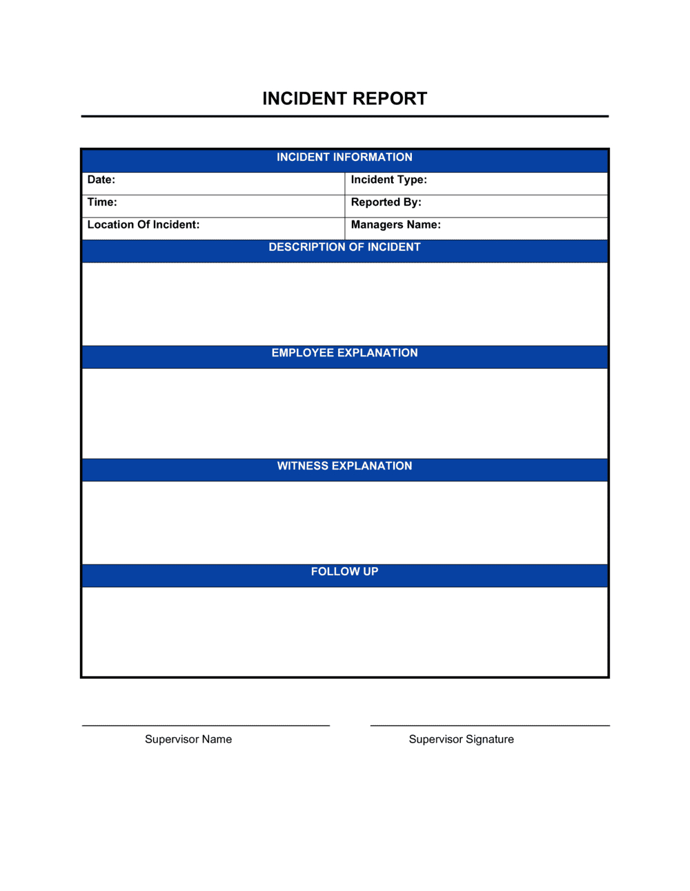 Incident Report Template 2024 [Download .Docx] | Business In A Box™ inside Incident Report Template Sample