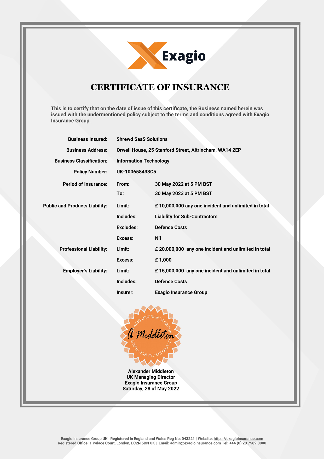 Insurance Certificate Template For Document Generation regarding Certificate Of Insurance Template Sample