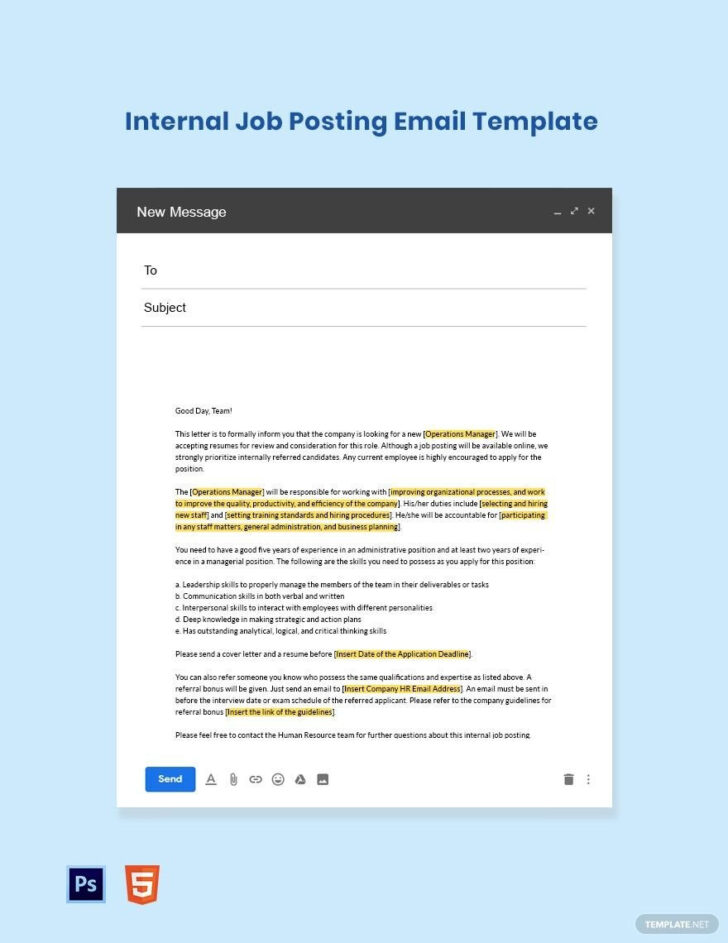 Internal Job Posting Sample Template