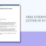 Internship Letter Of Intent In Word, Google Docs   Download Throughout Internship Letter Of Intent Sample Template