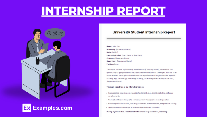 Internship Journal Sample Template