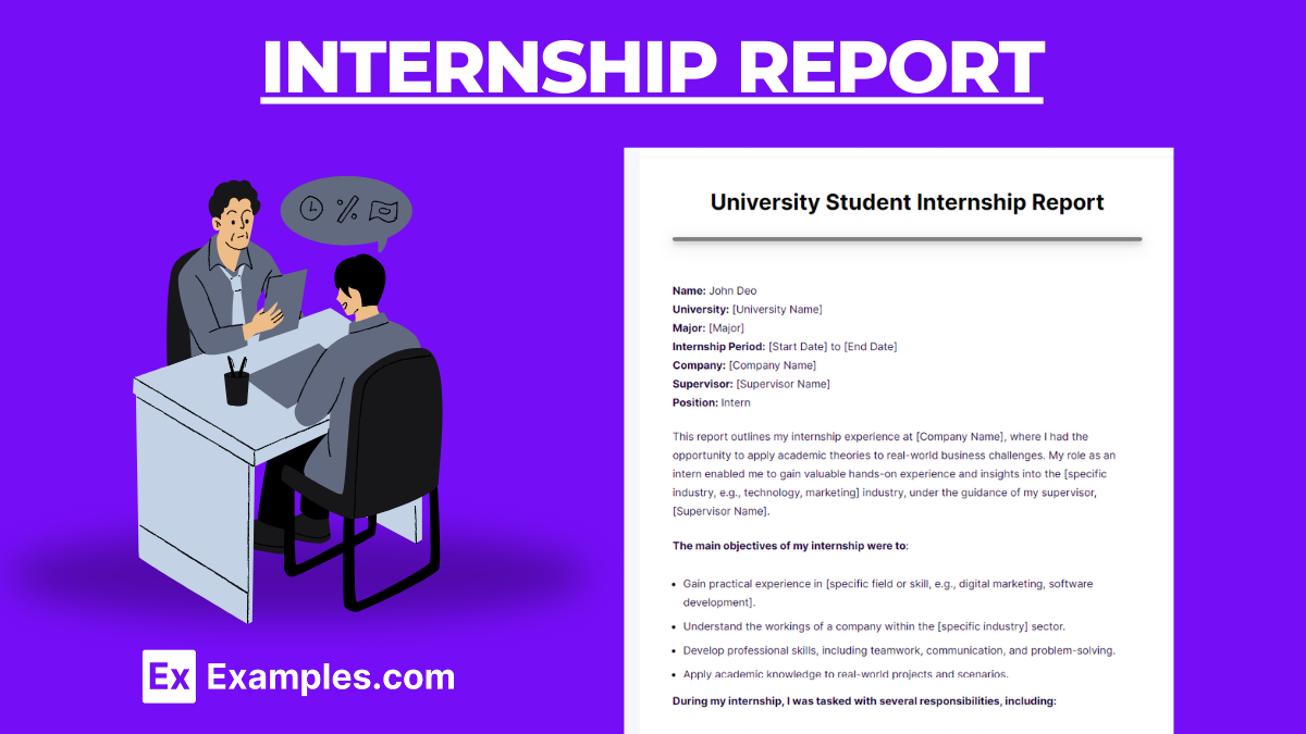 Internship Report - 20+ Examples, Format, How To Write, Pdf throughout Internship Journal Sample Template