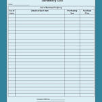 Inventory List Templates | 20+ Free Printable Xlsx, Docs & Pdf Inside Inventory Sheet Template Sample