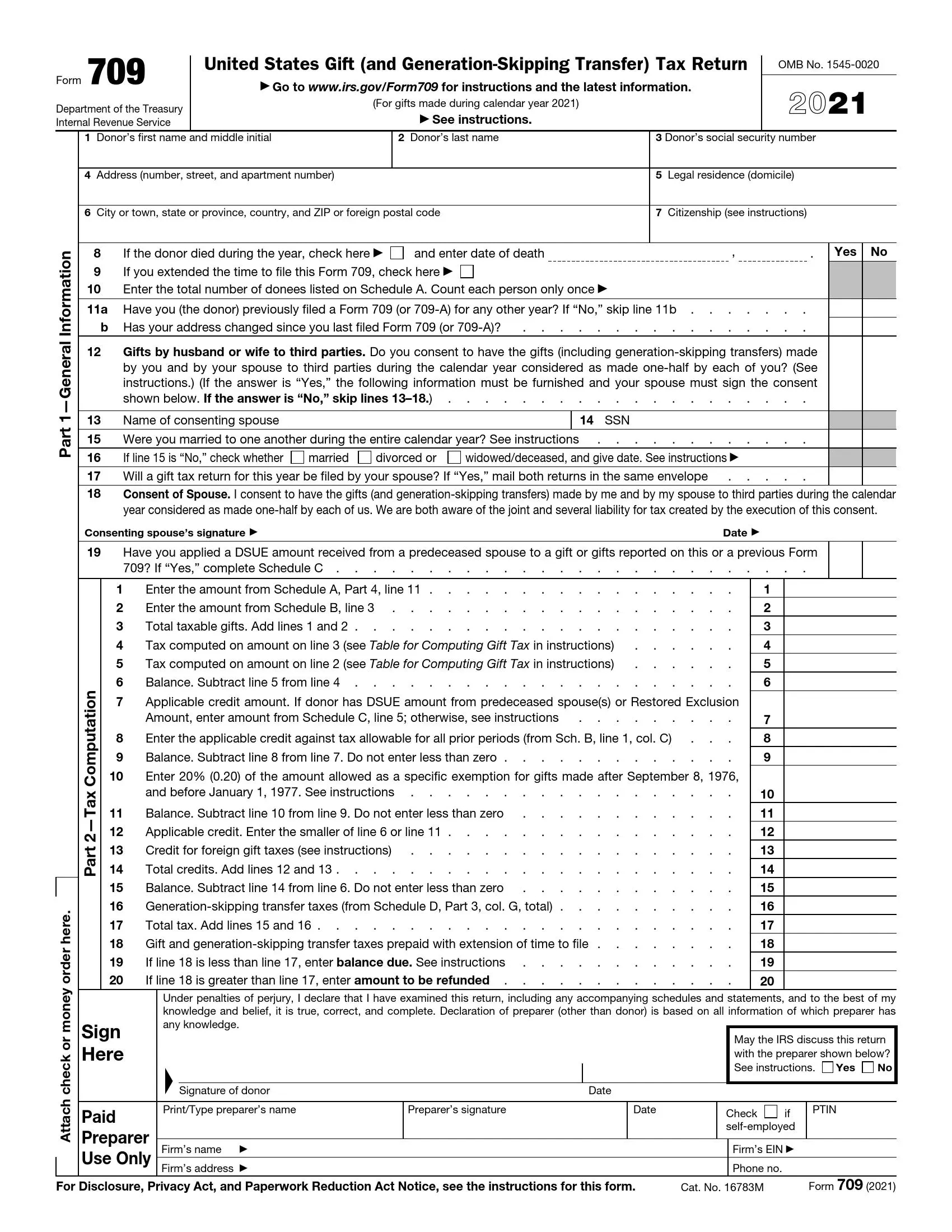 Irs Form 709 ≡ Fill Out Printable Pdf Forms Online pertaining to IRS Sample Template for Schools