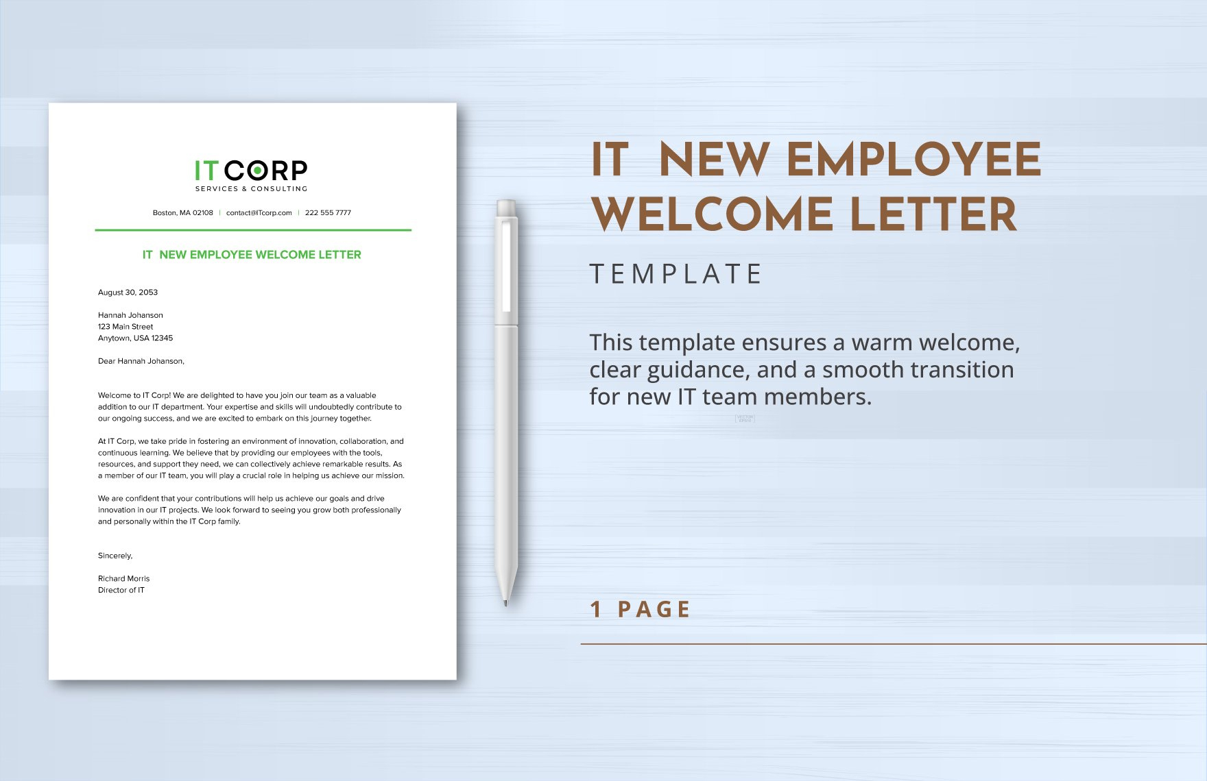 It New Employee Welcome Letter Template In Pdf, Word, Google Docs regarding New Employee Welcome Letter Sample Template