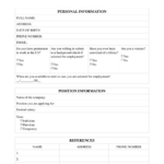 Job Application Form | Free Simple Pdf Template | Lawdistrict Throughout Sample Application Template