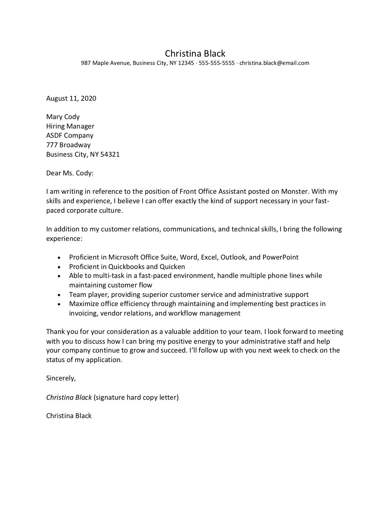 Job Application Letter Template And Writing Tips pertaining to Job Writing Sample Template