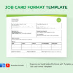 Job Card Format Template In Word, Pdf, Google Docs   Download Pertaining To Job Card Sample Template