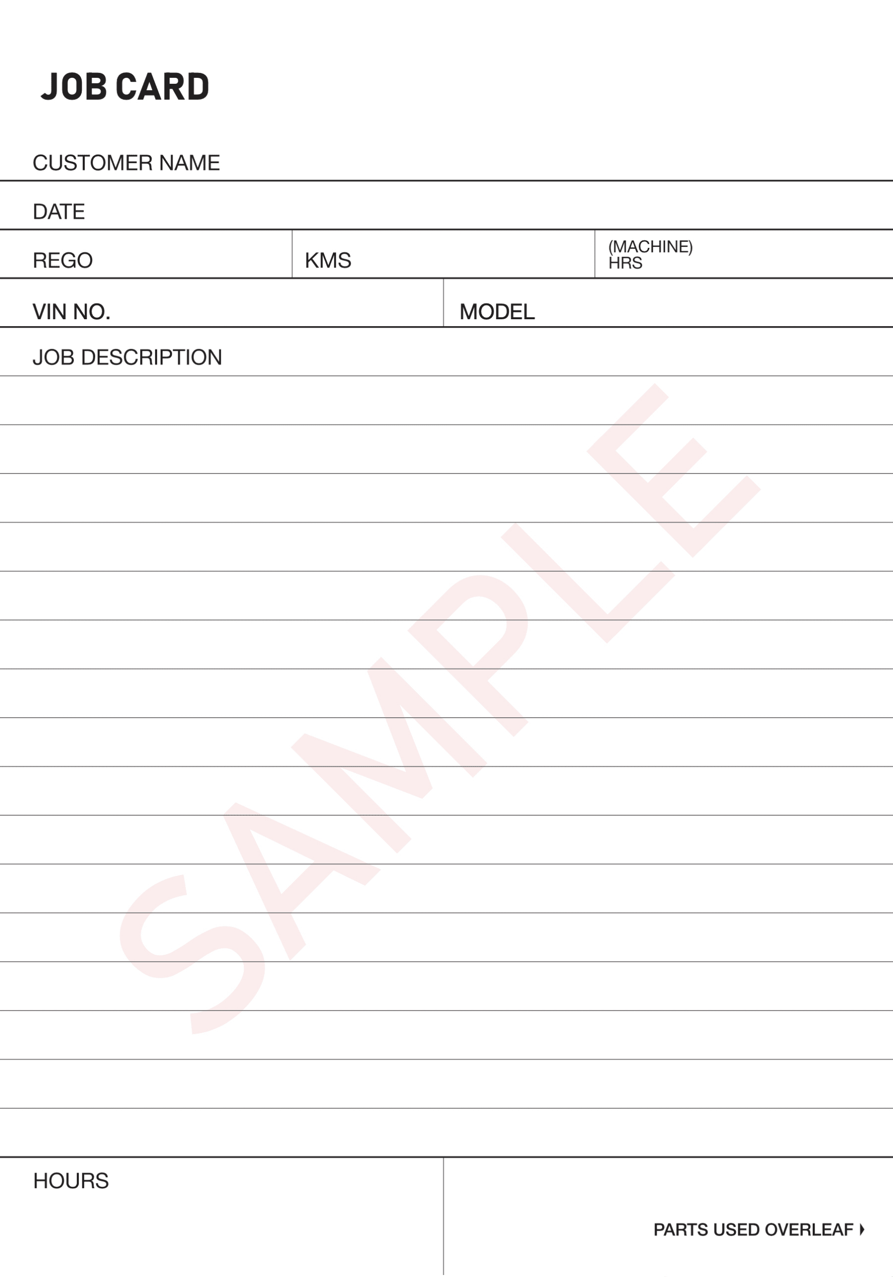 Job Cards – Zoozoo Printing with Job Card Sample Template