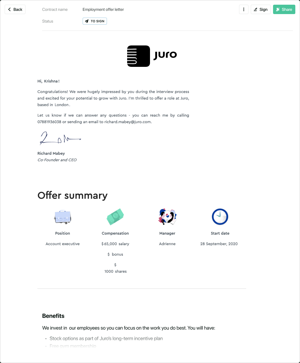 Job Offer Letter Template - Free To Use intended for Job Offer Sample Template