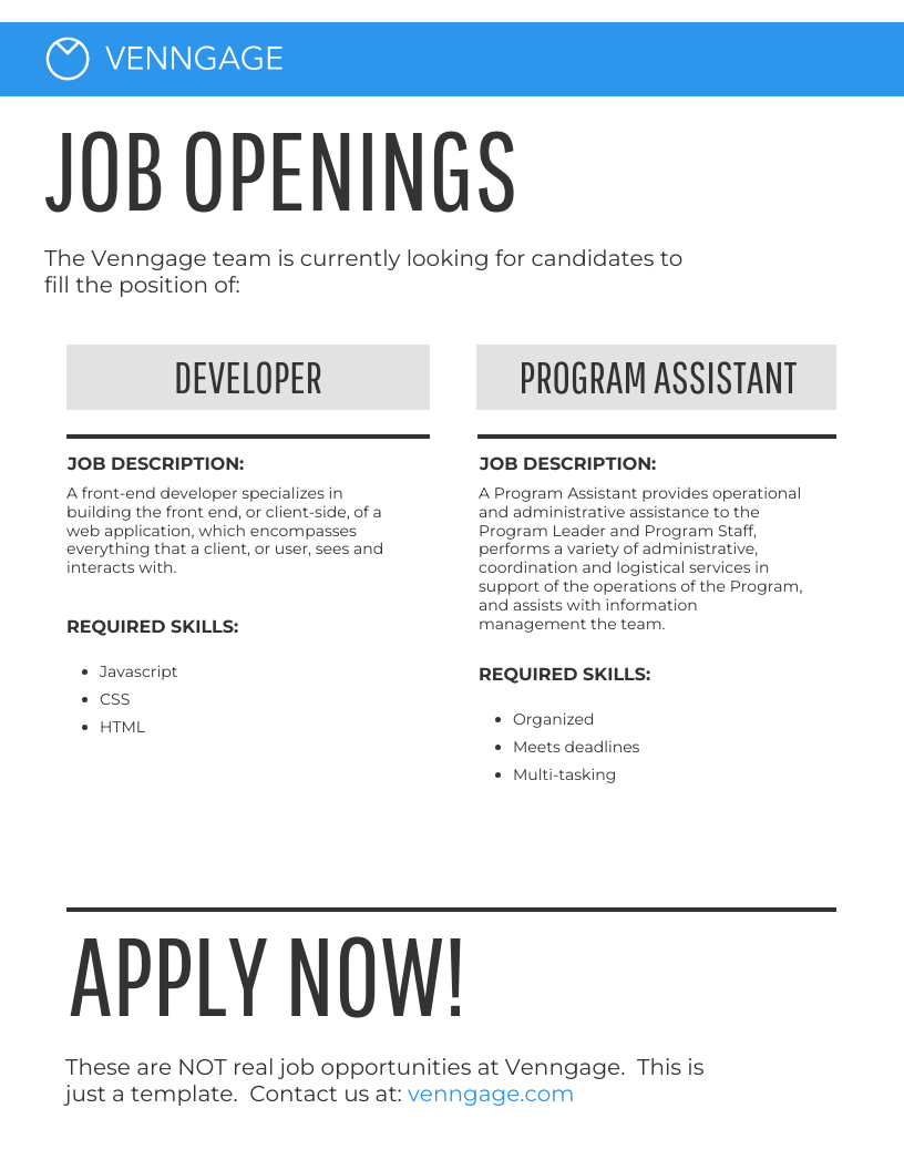 Job Posting Infographic Template - Venngage inside Job Vacancy Template Sample