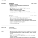 Language Resume Samples | Velvet Jobs Regarding Language Template Sample