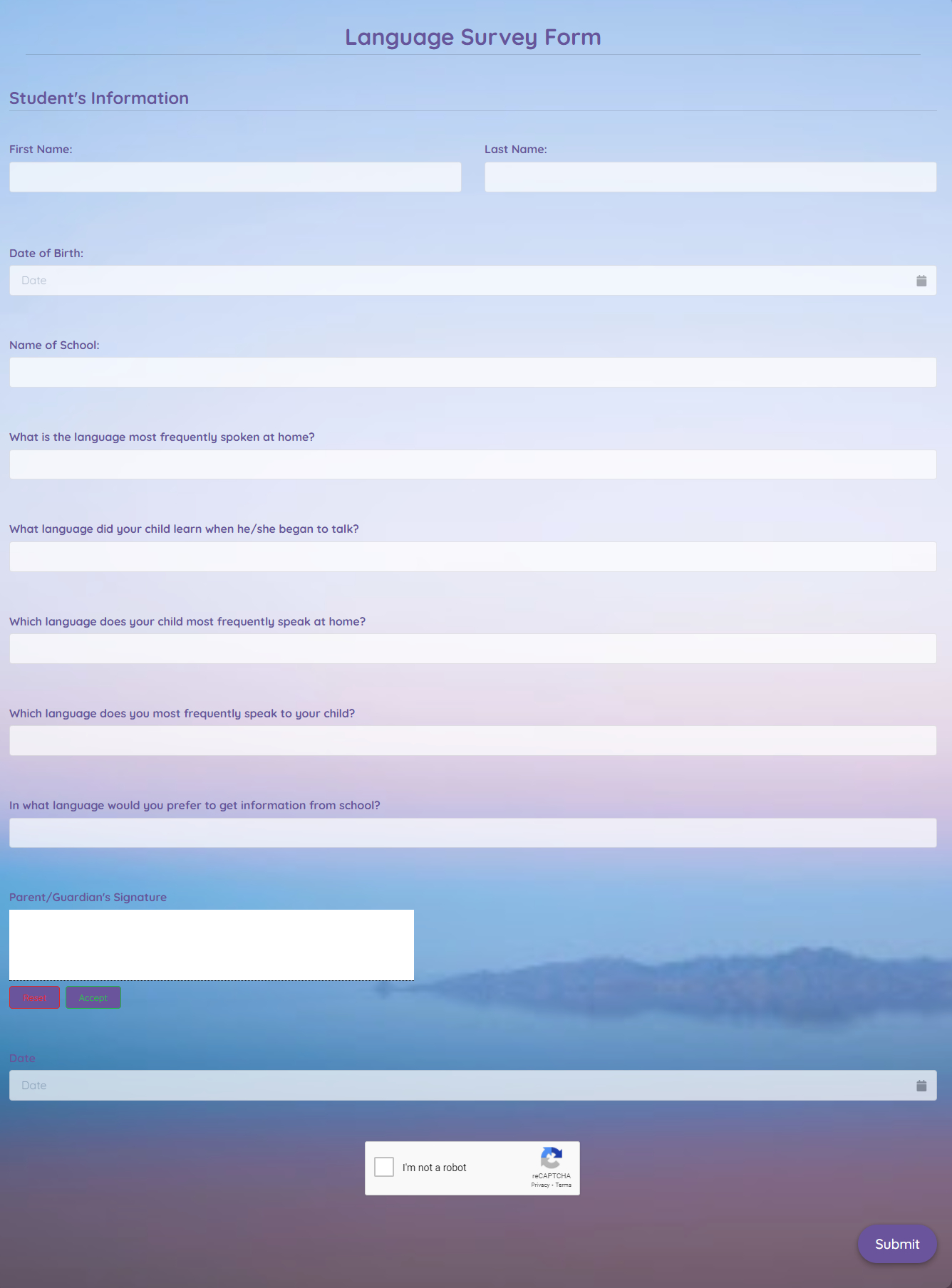 Language Survey Form Template | Formplus with Language Template Sample