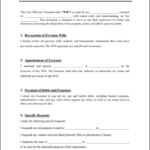 Last Will And Testament Template   Free Editable Template Intended For Last Will And Testament Template Sample