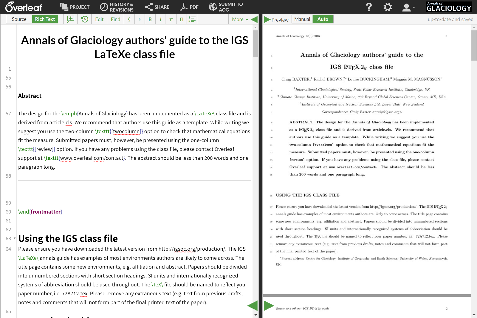 Latex Templates For Two Journals Of The International for LaTeX Sample Template