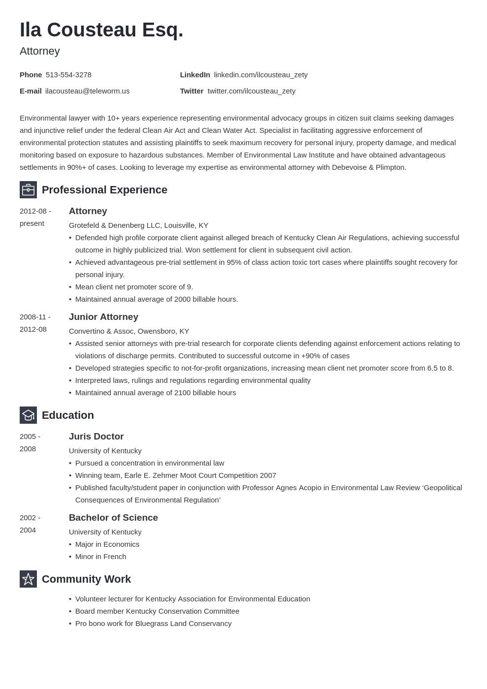 Law &amp;amp; Legal Resume Template &amp;amp; Examples (Guide &amp;amp; 20 Tips) for Legal Resume Template Sample