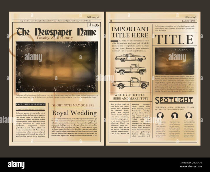 Newspaper Layout Template Sample