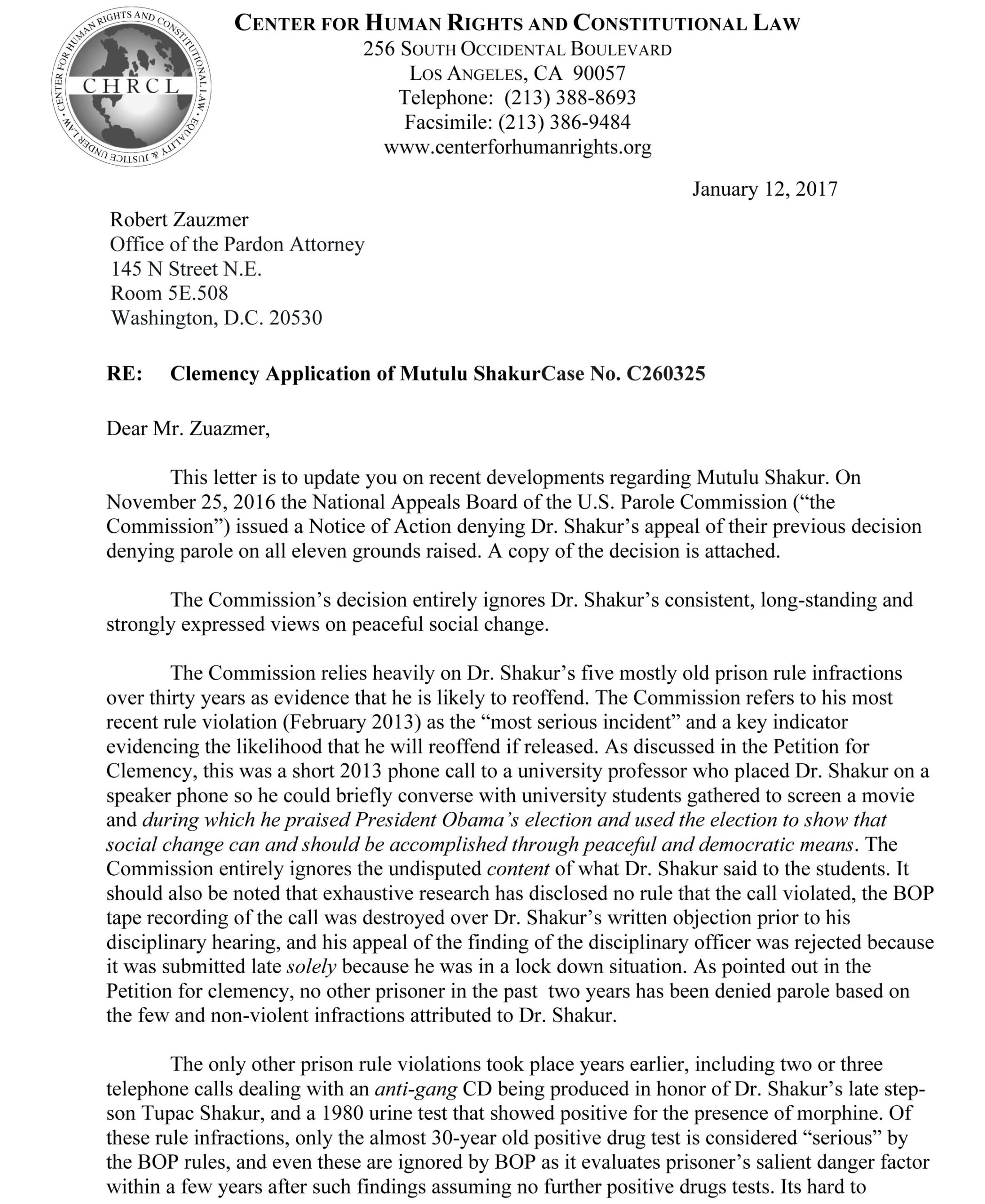 Legal Counsel Sends Letter To The Pardon Attorney Regarding Parole throughout Parole Pardon Letter Sample Template