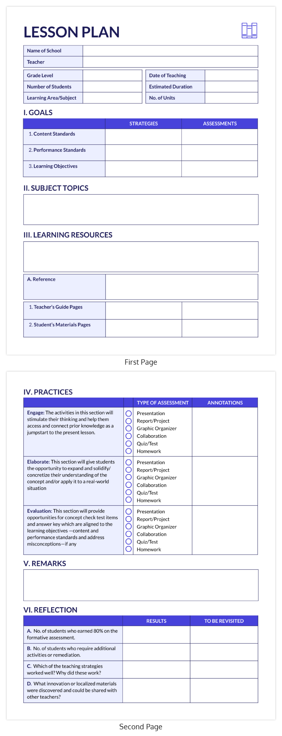 Lesson Plan Example - Venngage pertaining to Learning Plan Sample Template