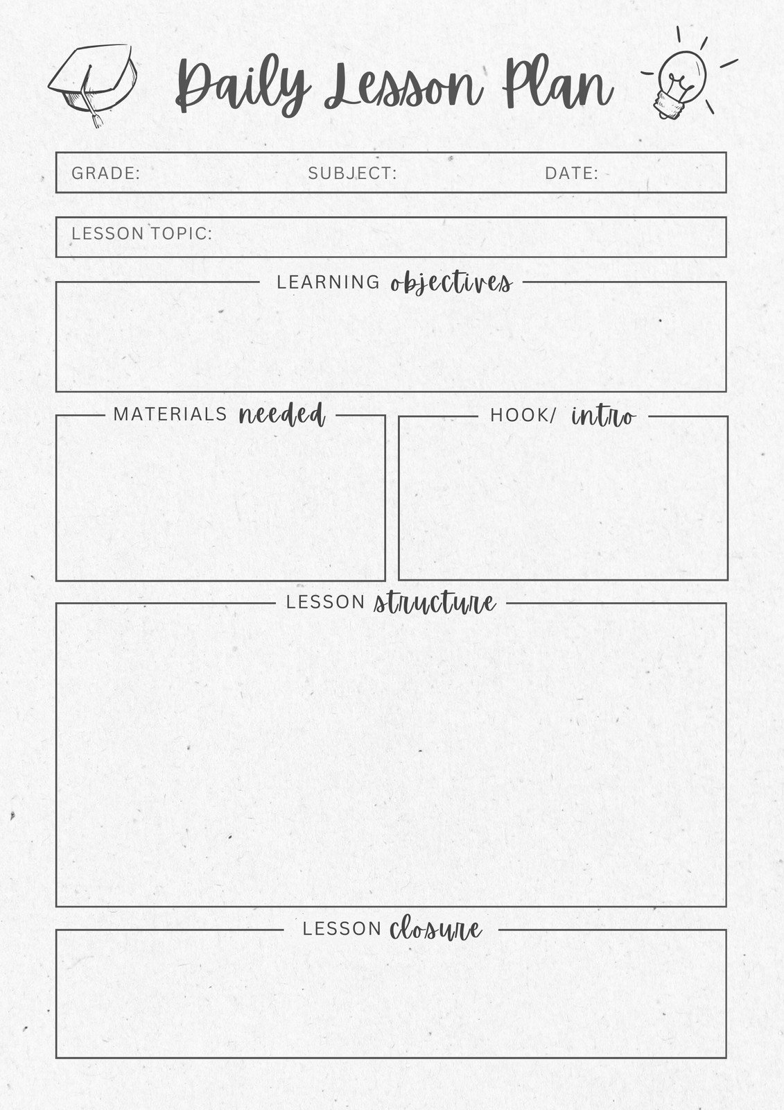 Lesson Plan Templates You Can Customize For Free | Canva for Lesson Plan Template Sample