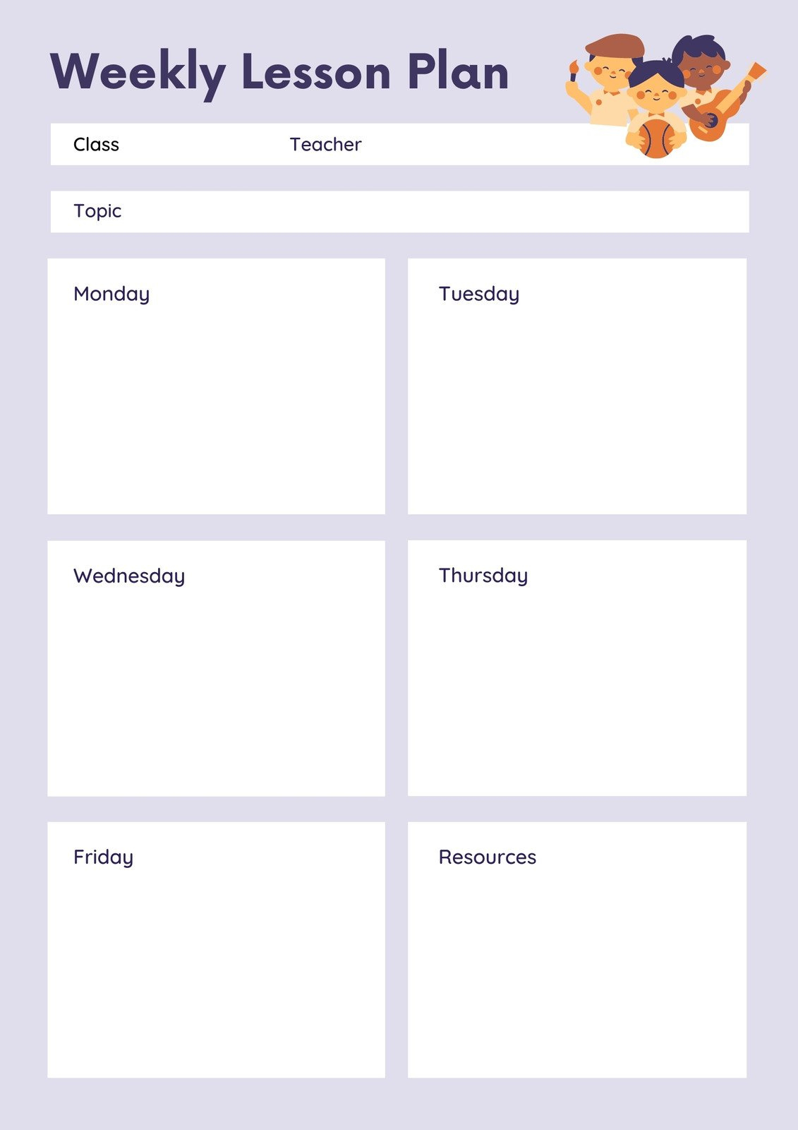 Lesson Plan Templates You Can Customize For Free | Canva intended for Learning Plan Sample Template