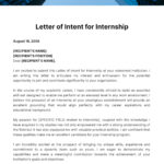 Letter Of Intent For Internship Template   Edit Online & Download Regarding Internship Letter Of Intent Sample Template