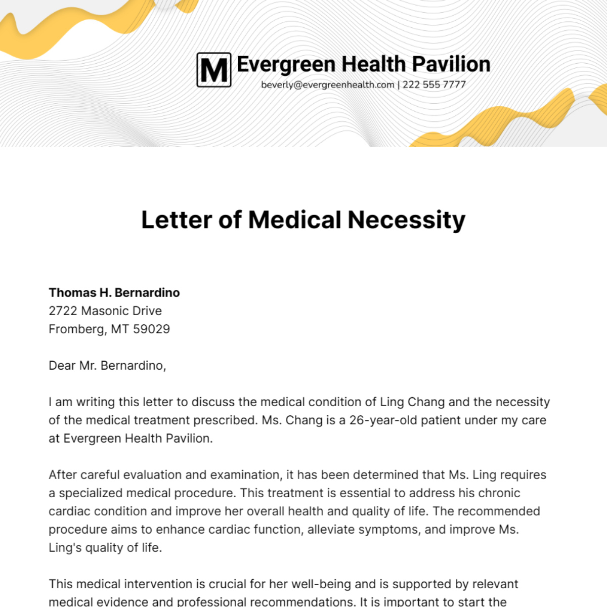 Letter Of Medical Necessity Template - Edit Online &amp;amp; Download throughout Letter Of Medical Necessity Template Sample