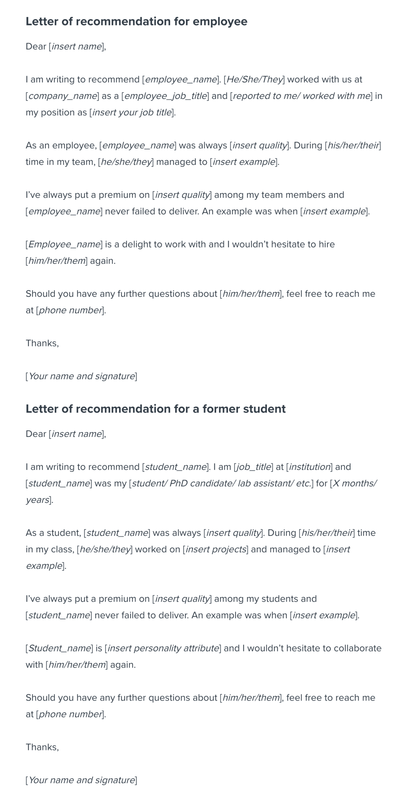Letter Of Recommendation Template Sample [Ready To Use] - Workable regarding Recommendation Report Template Sample