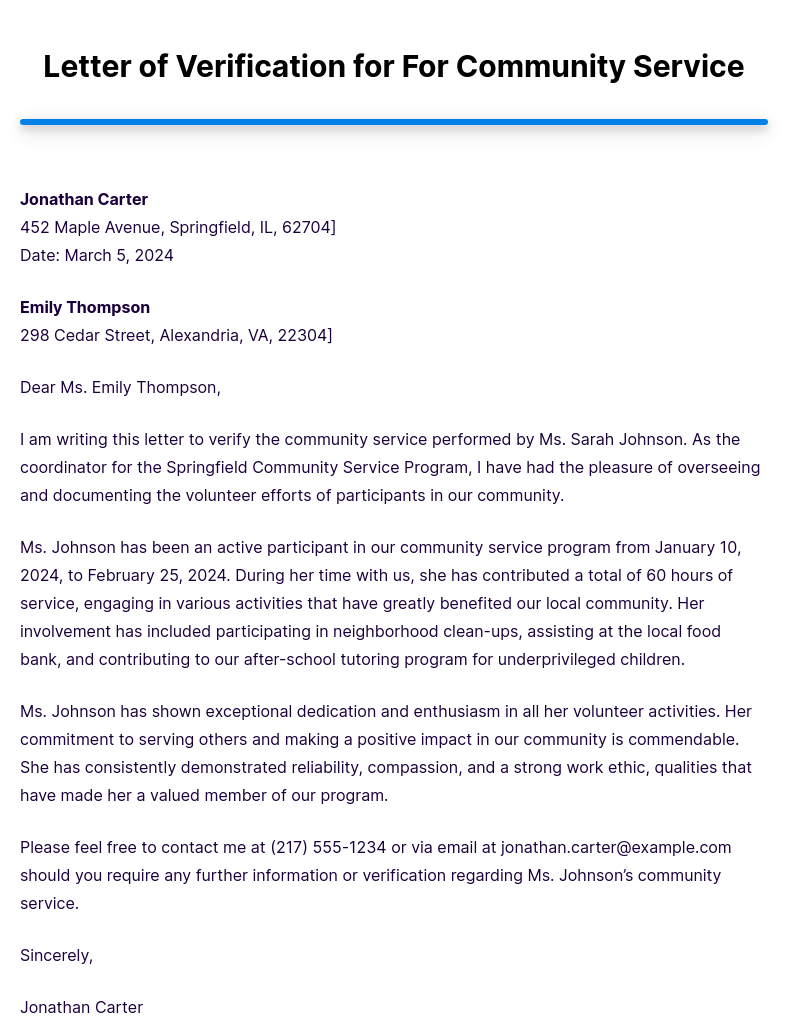 Community Service Completion Letter Sample Template Template Samples Community Service Completion Letter Sample Template Template Samples