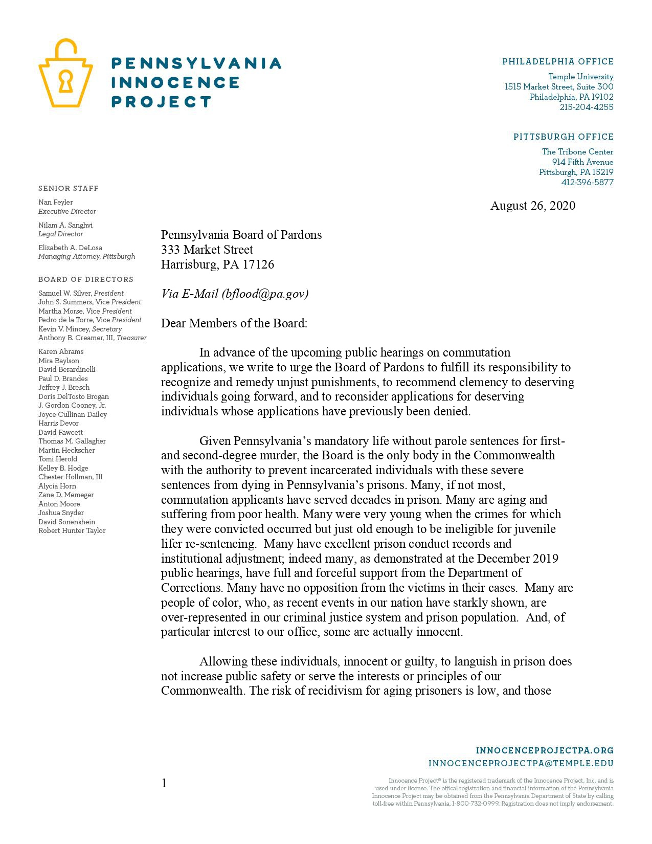 Letter To The Pa Board Of Pardons with regard to Parole Pardon Letter Sample Template