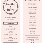 Light Pink Wedding Program Template   Venngage With Regard To Wedding Program Sample Template