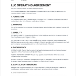 Llc Operating Agreement Template   Free To Use Regarding Llc Operating Agreement Sample Template