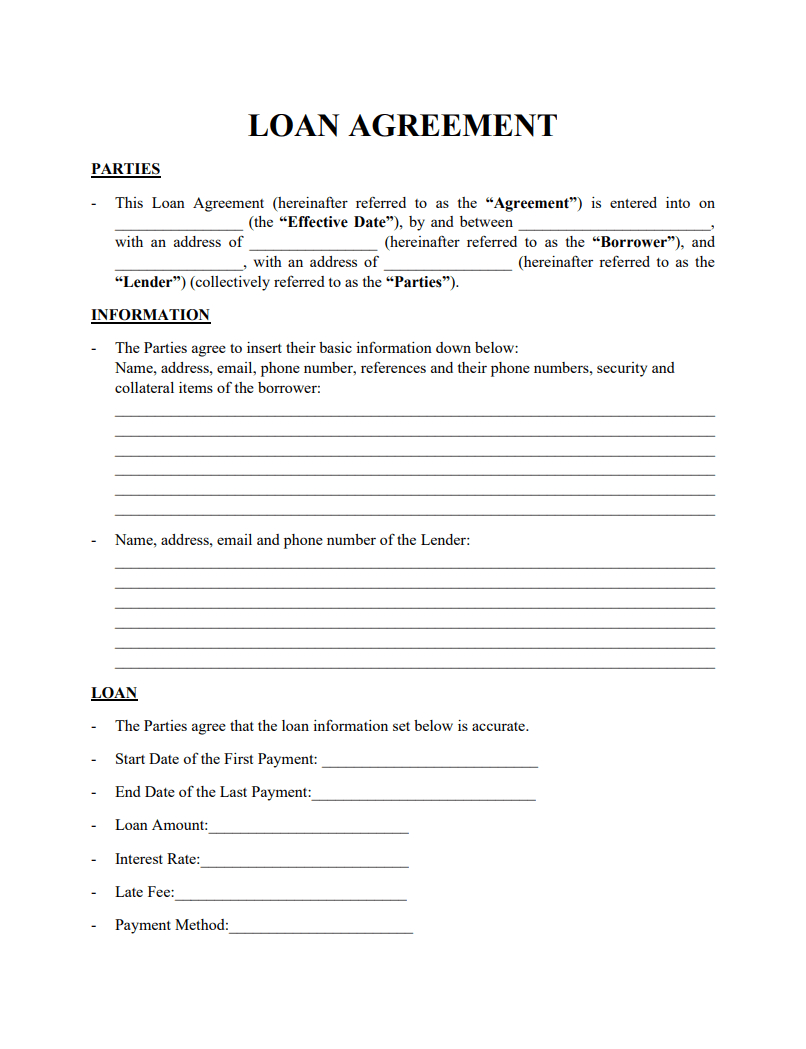 Loan Agreement Template &amp;amp; Best Practices | Pdf Agile pertaining to Loan Agreement Template Sample