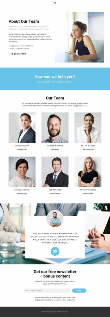 Sample About Us Page Template | Template Samples