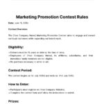 Marketing Promotion Contest Rules Template   Edit Online Pertaining To Contest Rules Sample Template