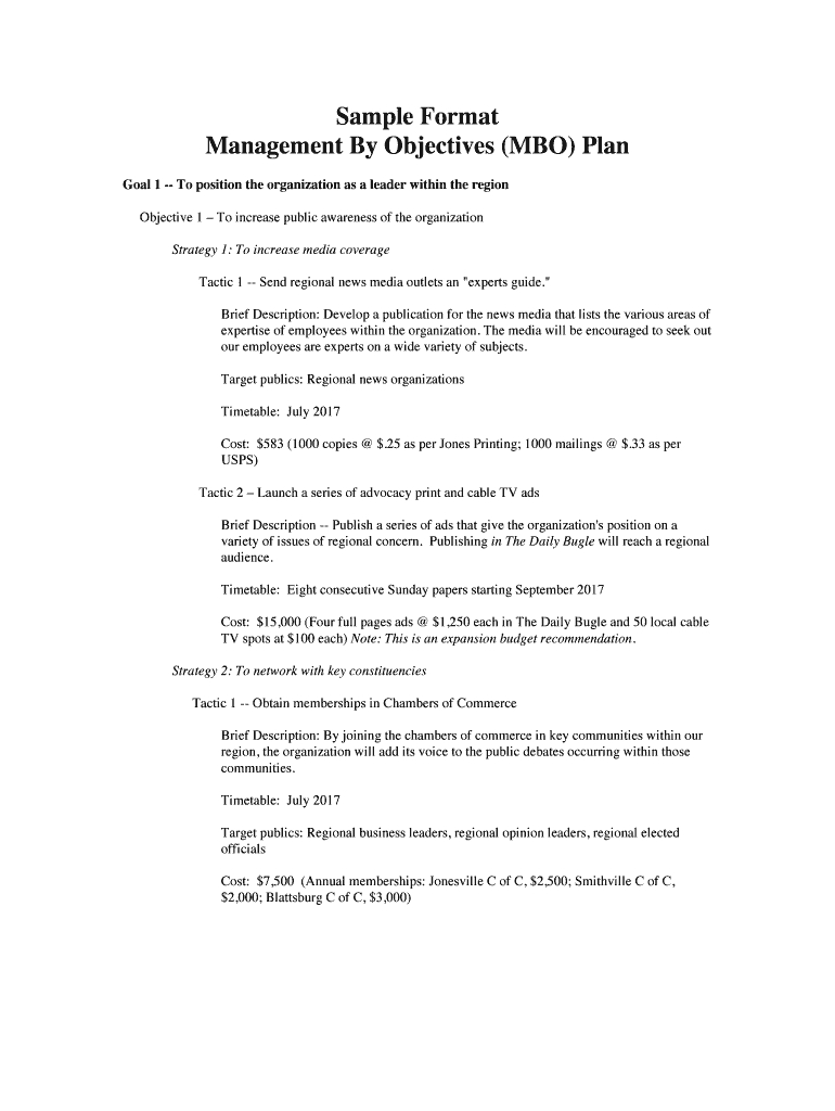 Mbo Template Excel - Fill Online, Printable, Fillable, Blank within MBO Sample Templates