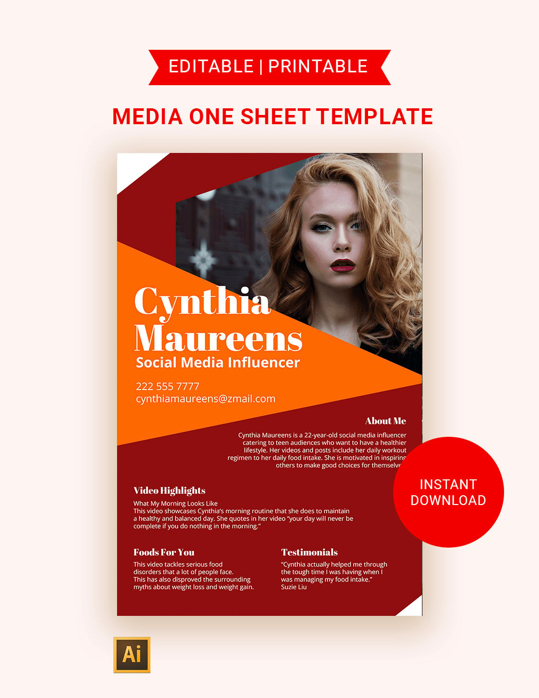 Media One Sheet Template In Illustrator, Word, Publisher, Google intended for One Sheet Template Sample