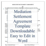 Mediation Settlement Agreement, Mediation Agreement Template Within Mediation Agreement Template Sample