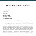 Medical Referral Follow Up Letter Template   Edit Online With Regard To Medical Referral Letter Template Sample